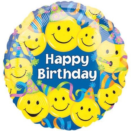 18 In. Birthday Smiles VLP Balloon, 10PK